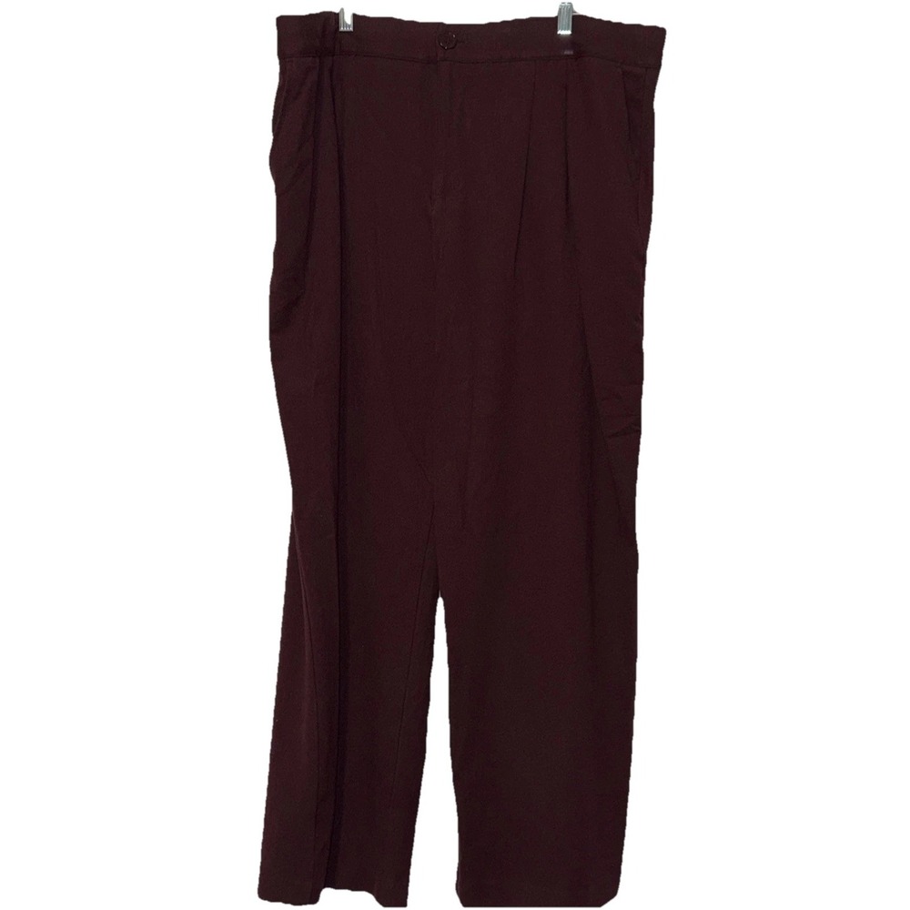 Torrid Twill Womens Pants 18R Wide Leg Sassafras Color Pleated Pant